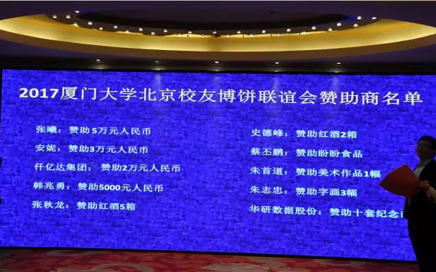 “博餅”是閩南地區(qū)有的傳統(tǒng)形式歡慶，此次活動(dòng)以這種形式向母校致以美優(yōu)的祝福，也寄托著各地廈人永久母校情和青春回憶的活動(dòng)。